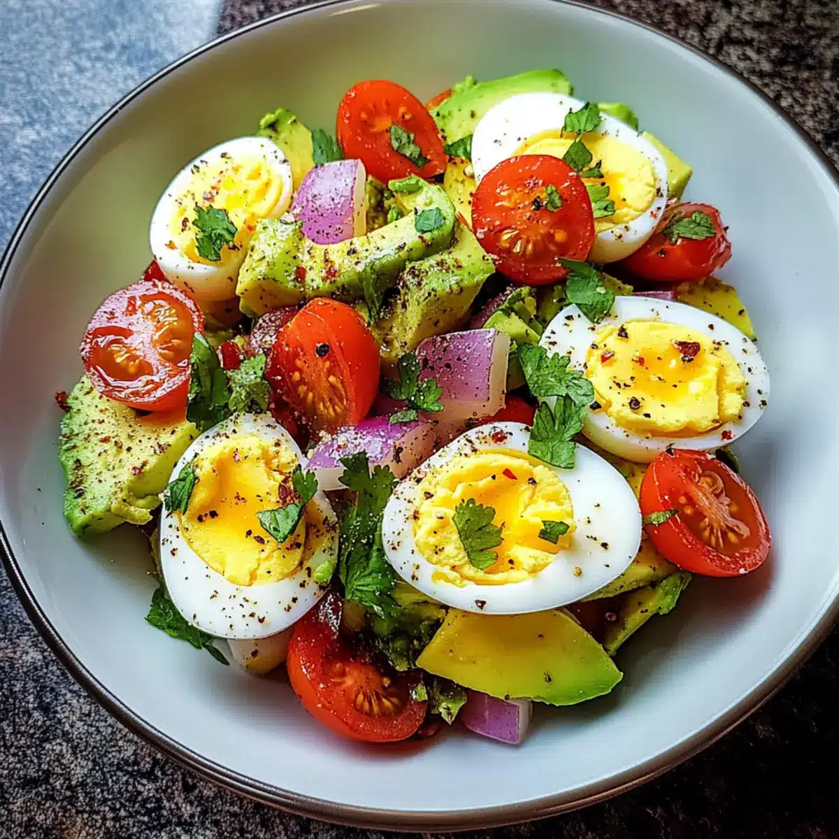 Workout Egg Avocado Salad
