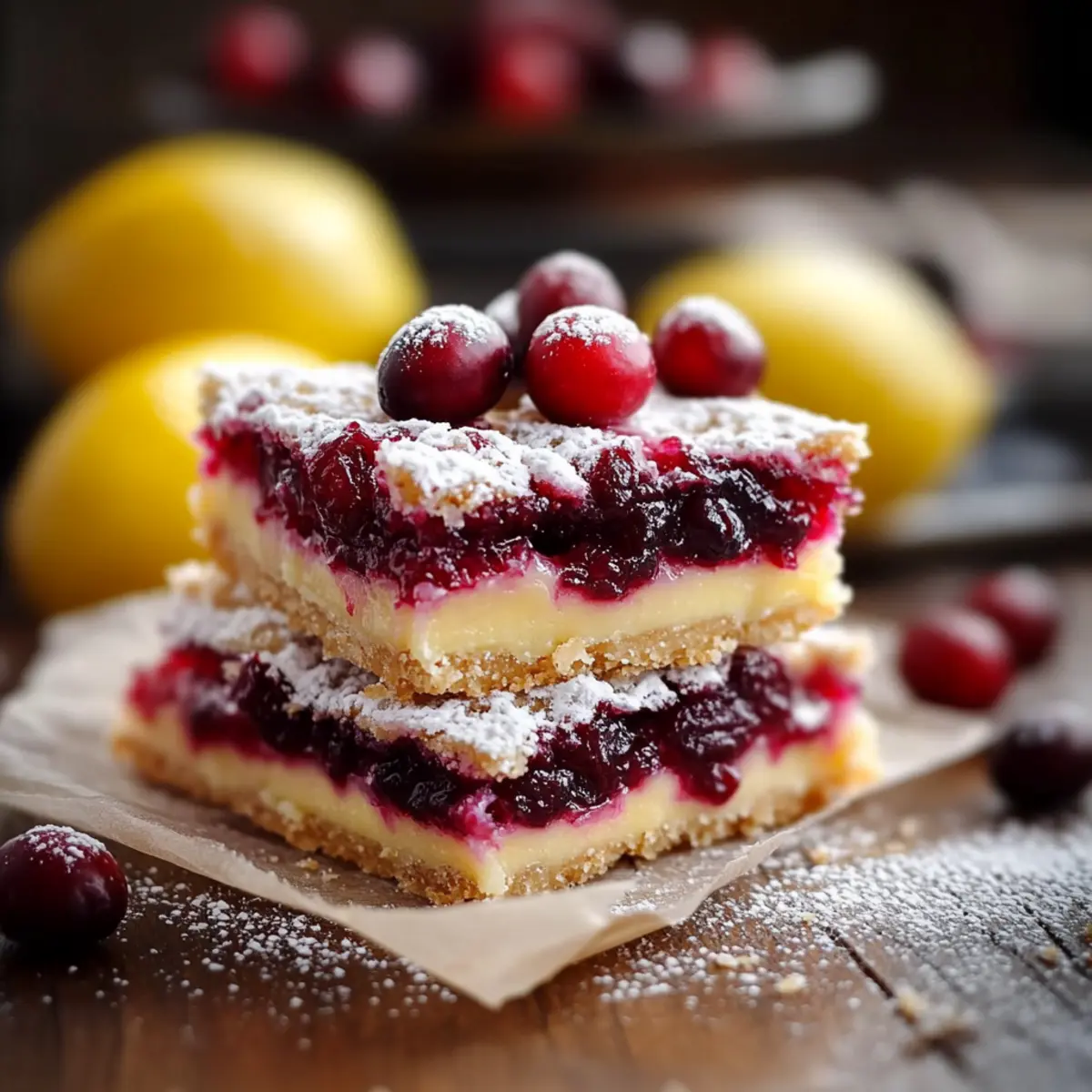 Cranberry Lemon Bars