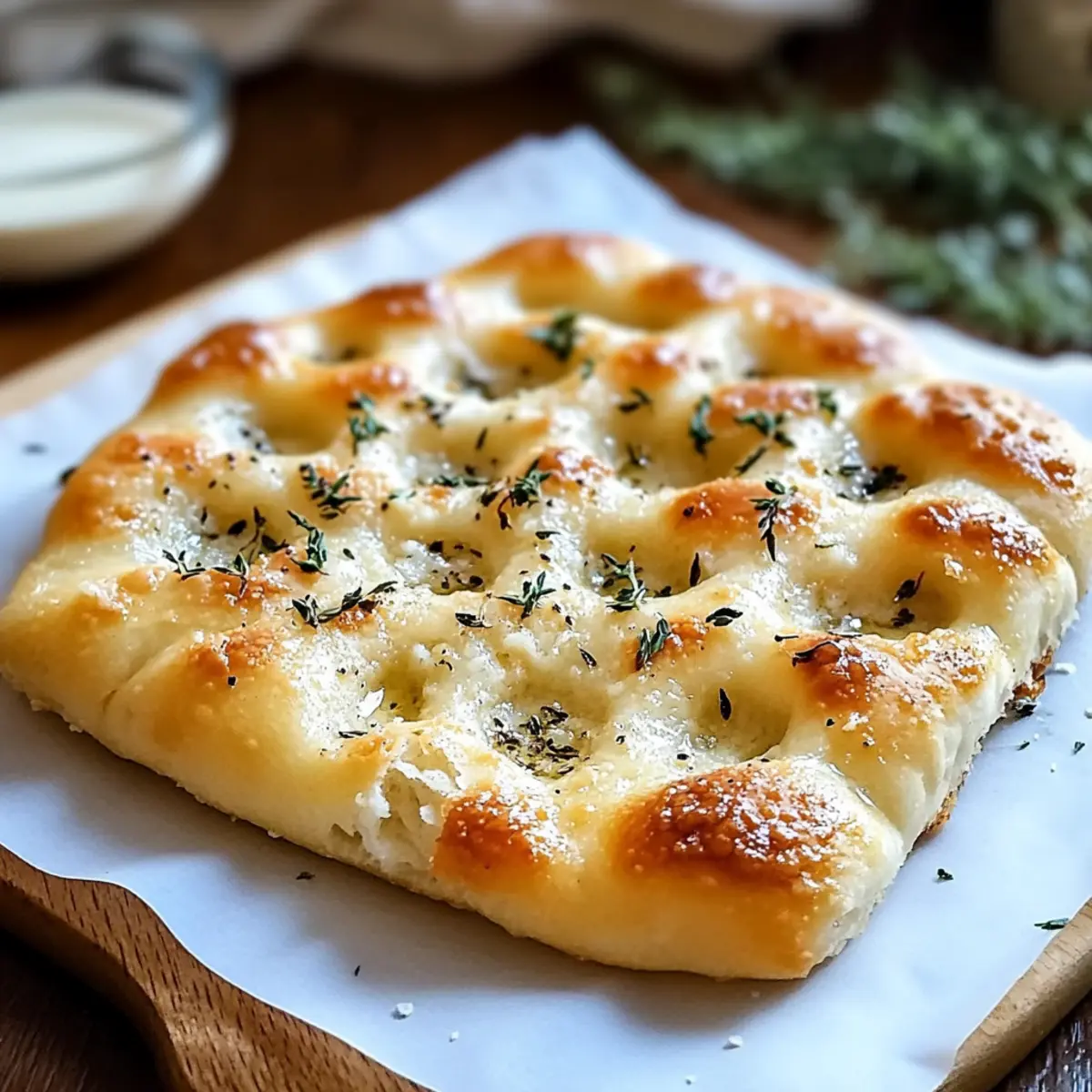Garlic Parmesan Focaccia Bread