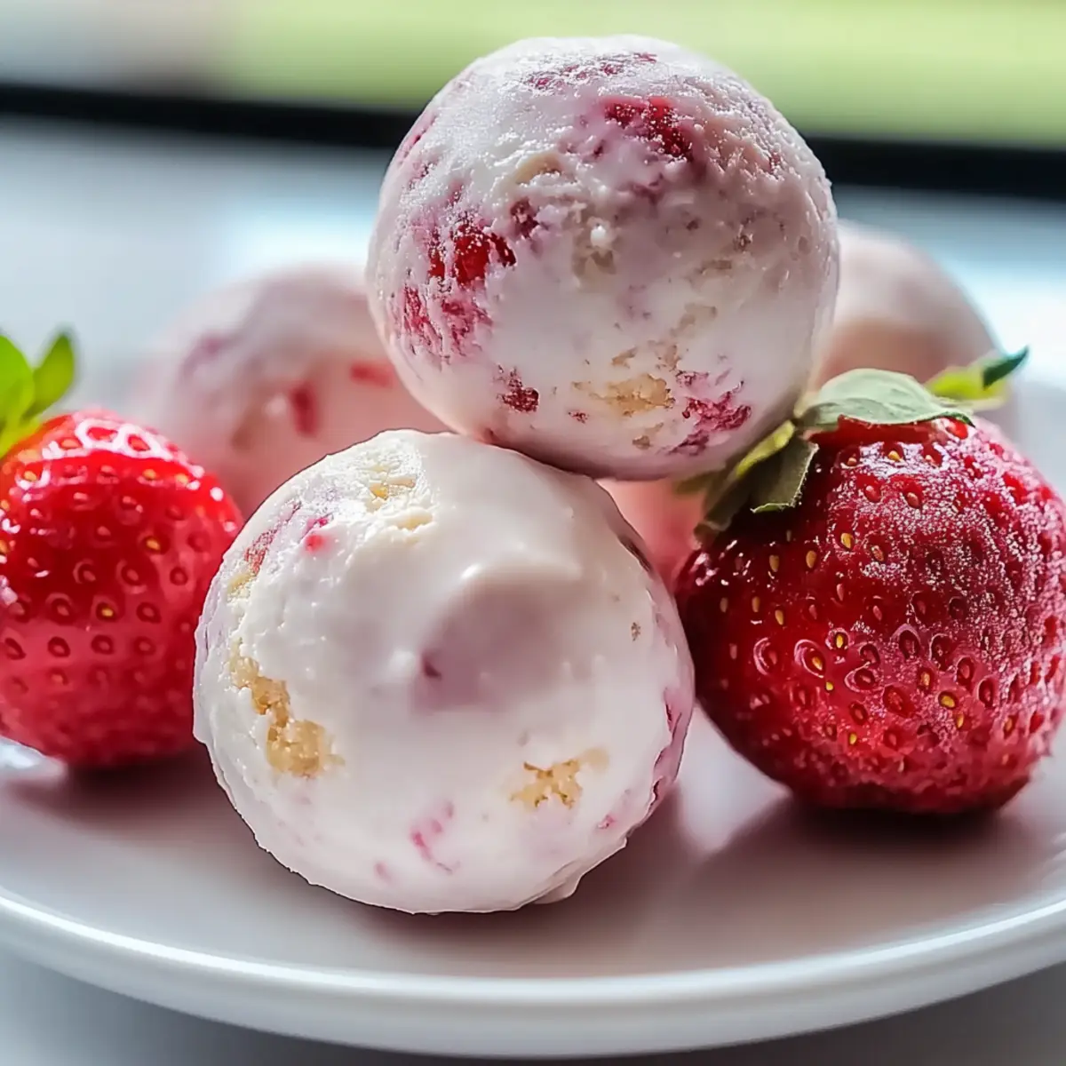 Strawberry Cheesecake Protein Balls