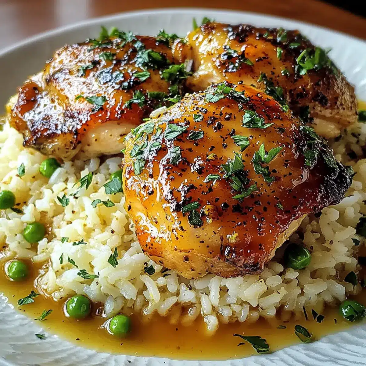 One-Pan Honey Butter Garlic Chicken & Rice
