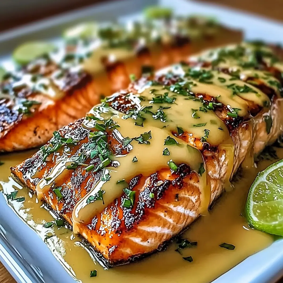Honey-Lime Garlic Butter Baked Salmon