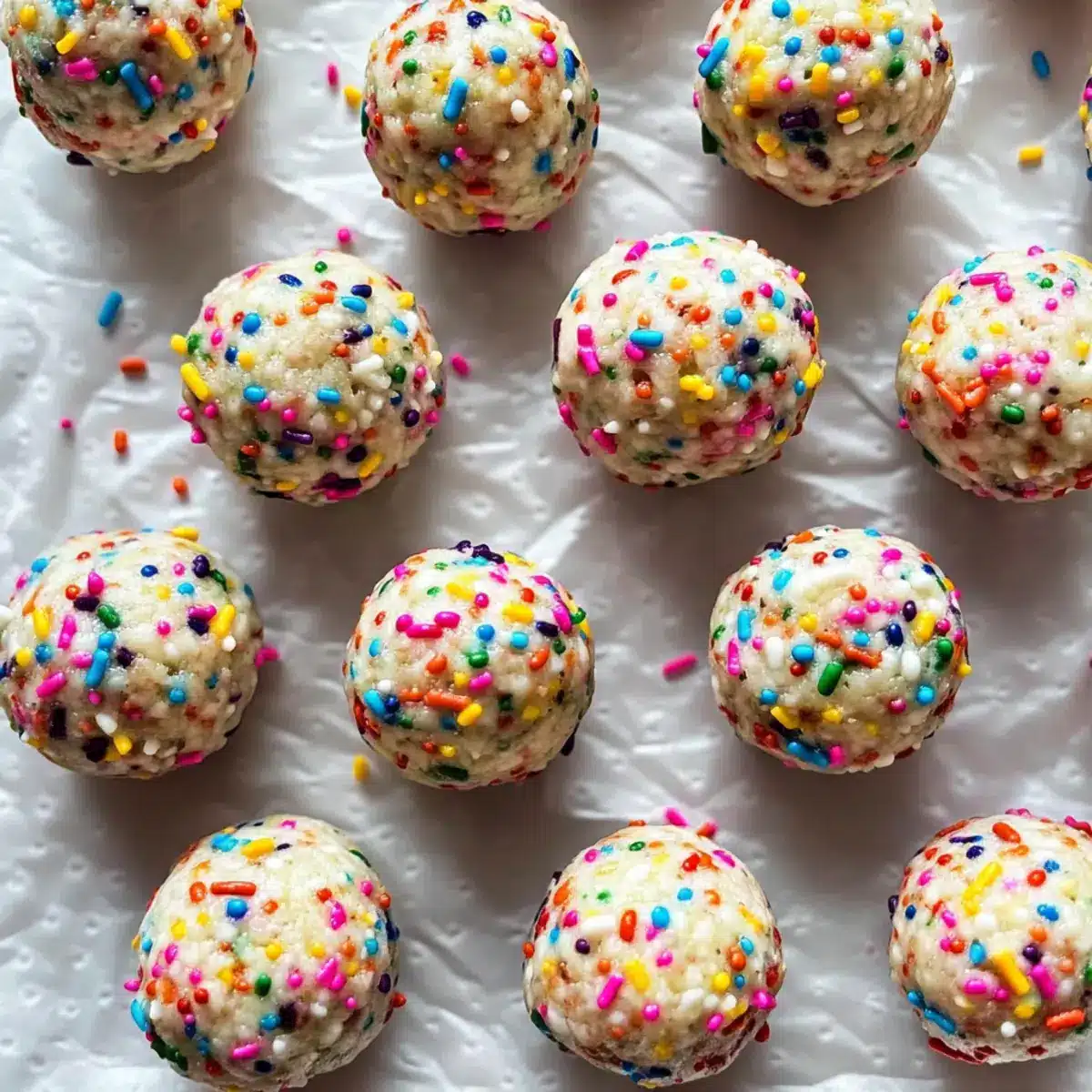 Birthday Cake Batter Protein Balls