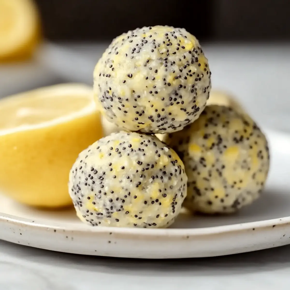 No-Bake Lemon Poppyseed Protein Balls