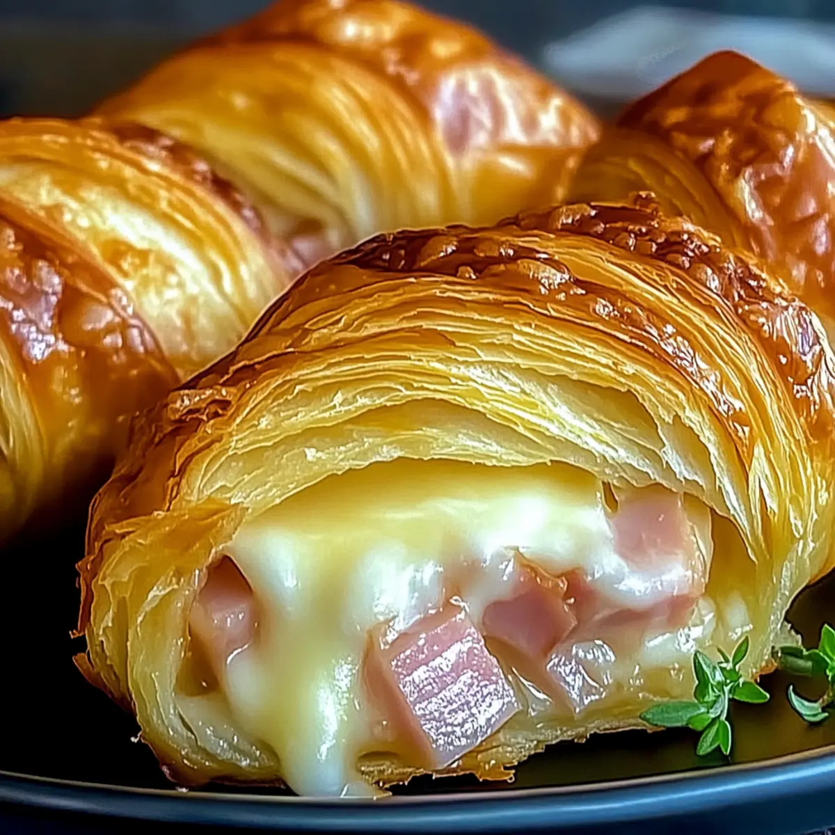 Air Fryer Ham Cheese Croissants