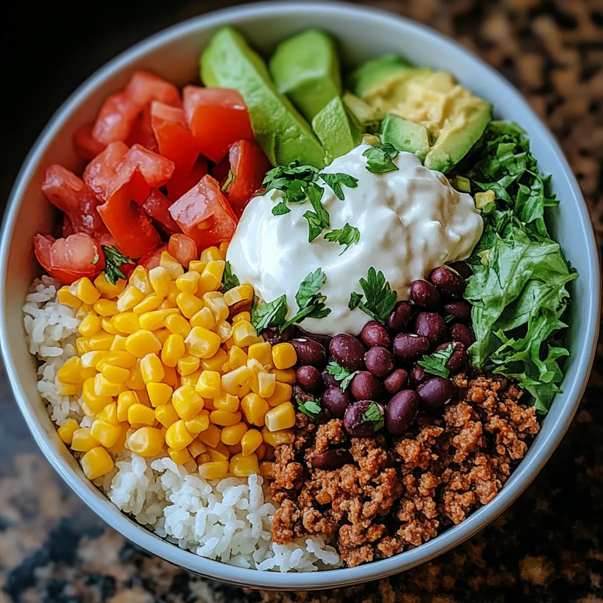 Taco rice bowl