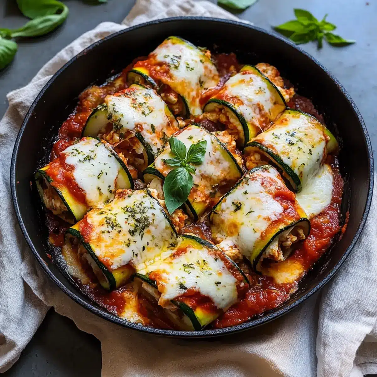 Three Cheese Zucchini Rollatini