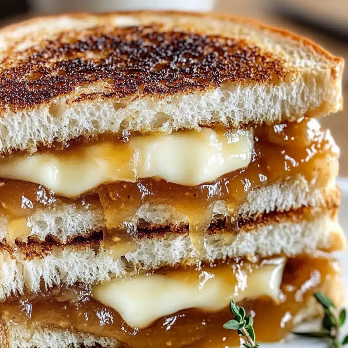 Apple Butter Brie Grilled Cheese