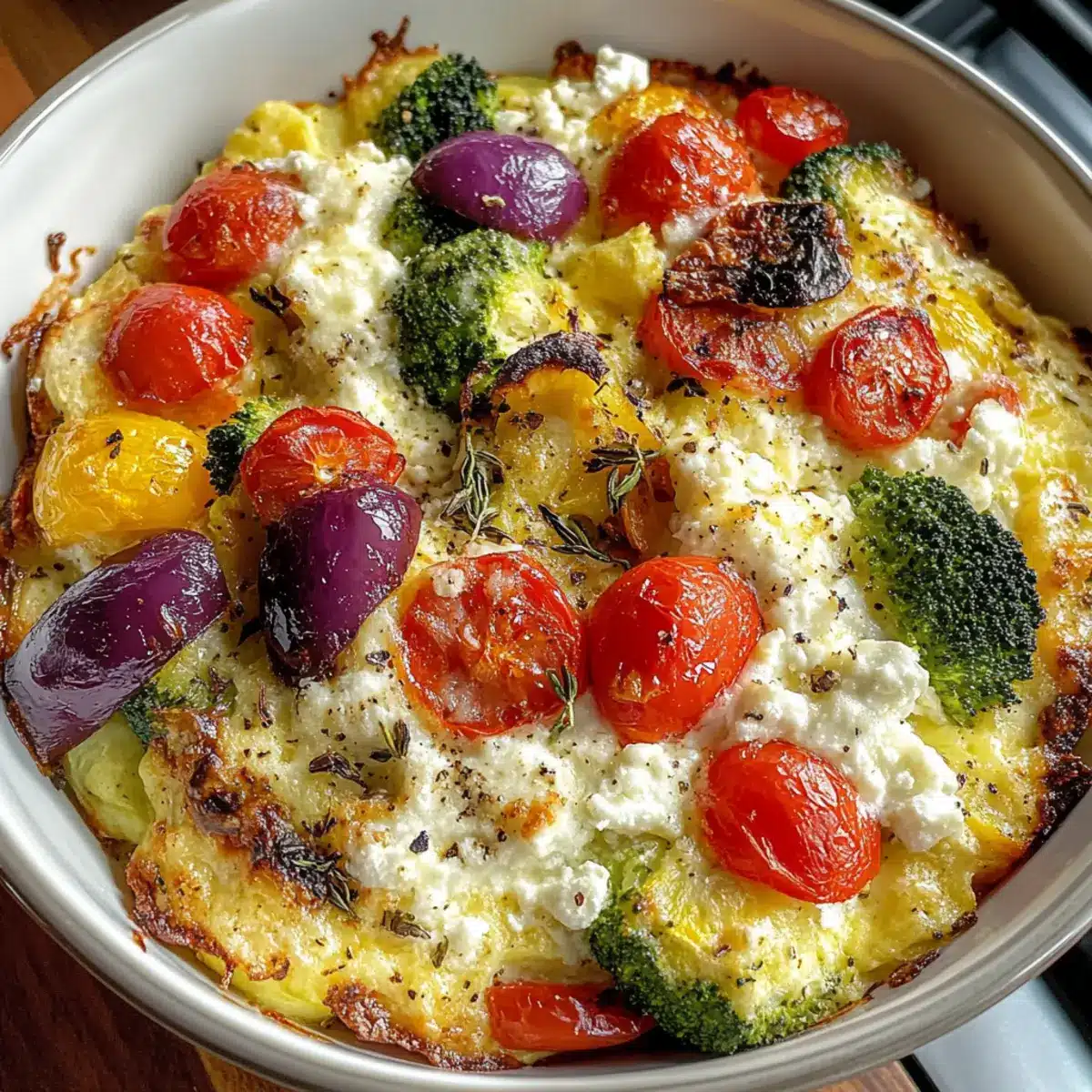 High-Protein Veggie Bake with Cottage Cheese