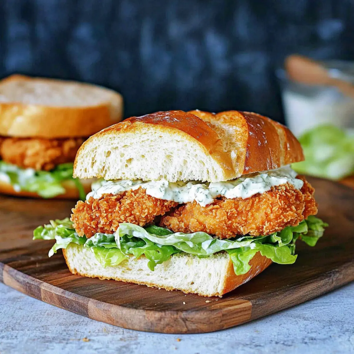 Crispy Chicken Caesar Sandwich