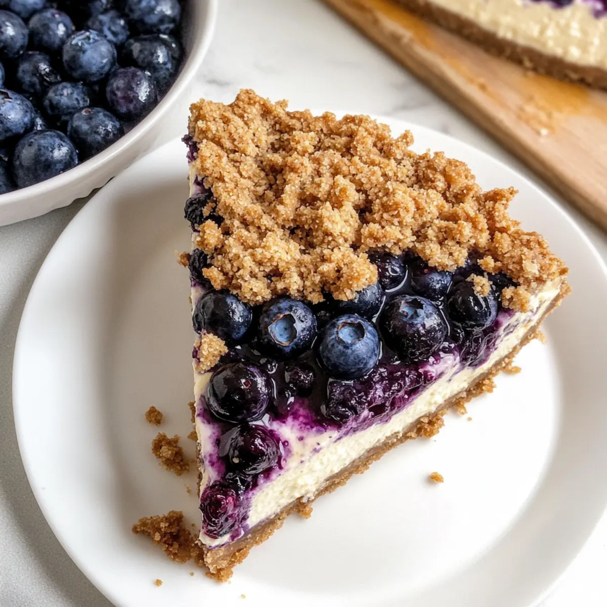 Blueberry Crumble Cheesecake