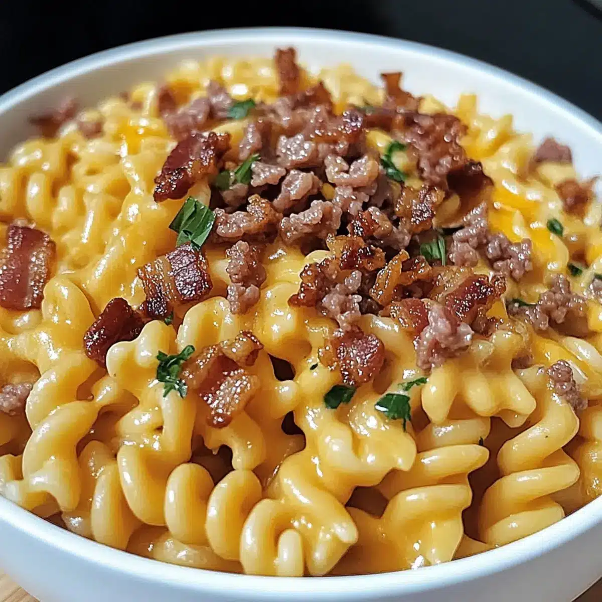 Loaded Bacon Cheeseburger Pasta