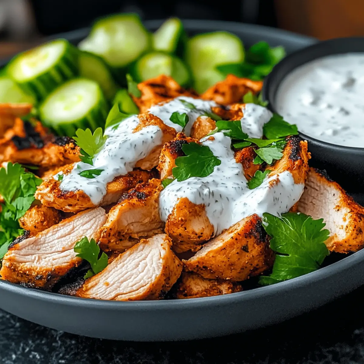 Chicken Shawarma with Yogurt Sauce