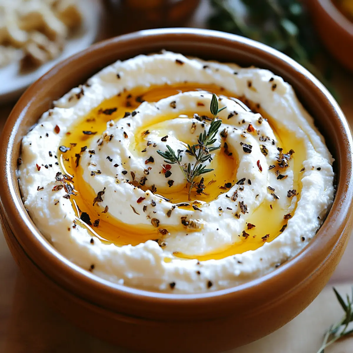 Spicy Ricotta Dip with Hot Honey