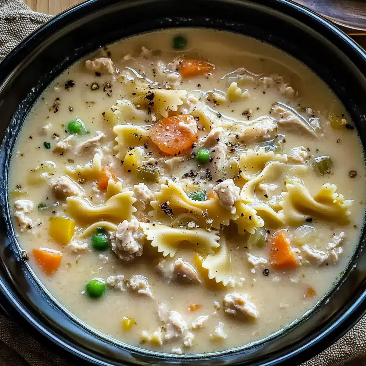 Creamy Italian Ground Chicken Soup
