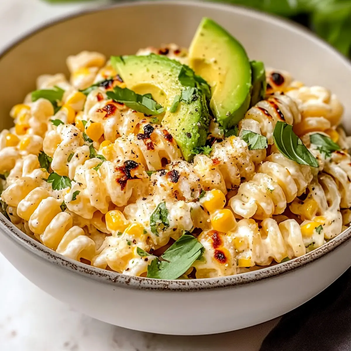 Creamy Street Corn Pasta Salad