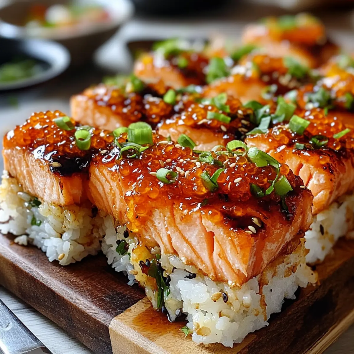 Spicy Salmon Sushi Bake