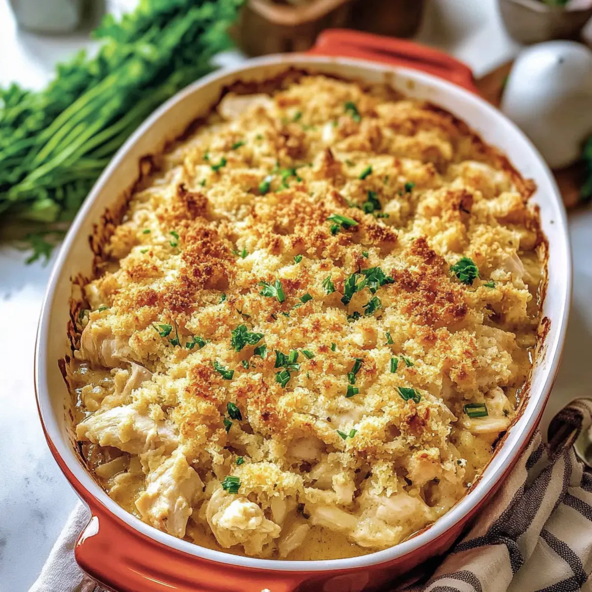 Chicken and Stuffing Casserole