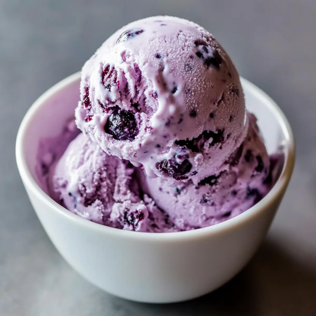 Blueberry Cottage Cheese Ice Cream