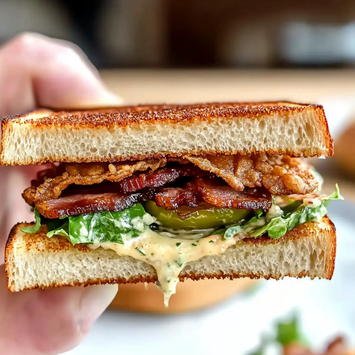 Crunchy Fried Green Tomato BLT Sandwich