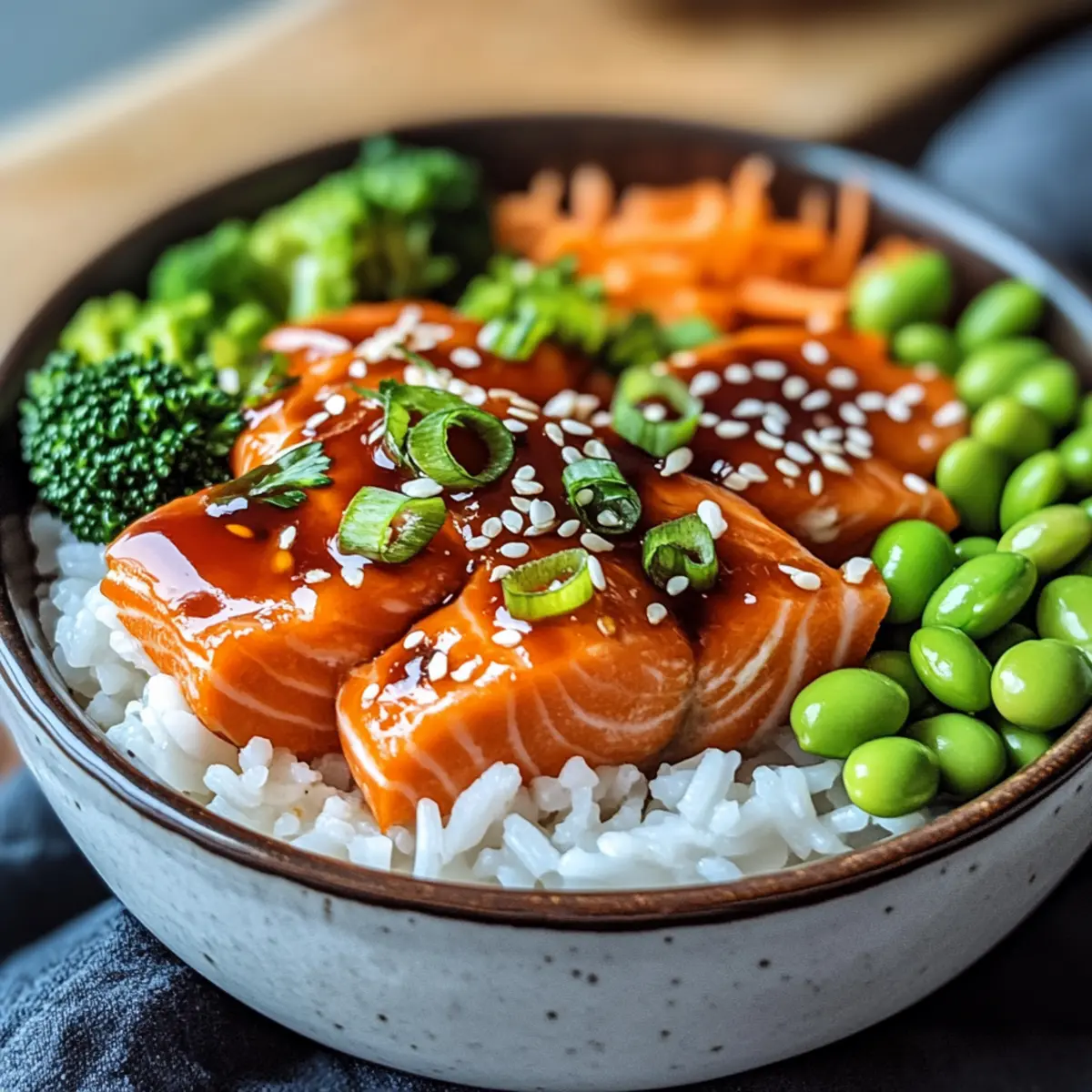 Crispy Salmon and Rice Bowl