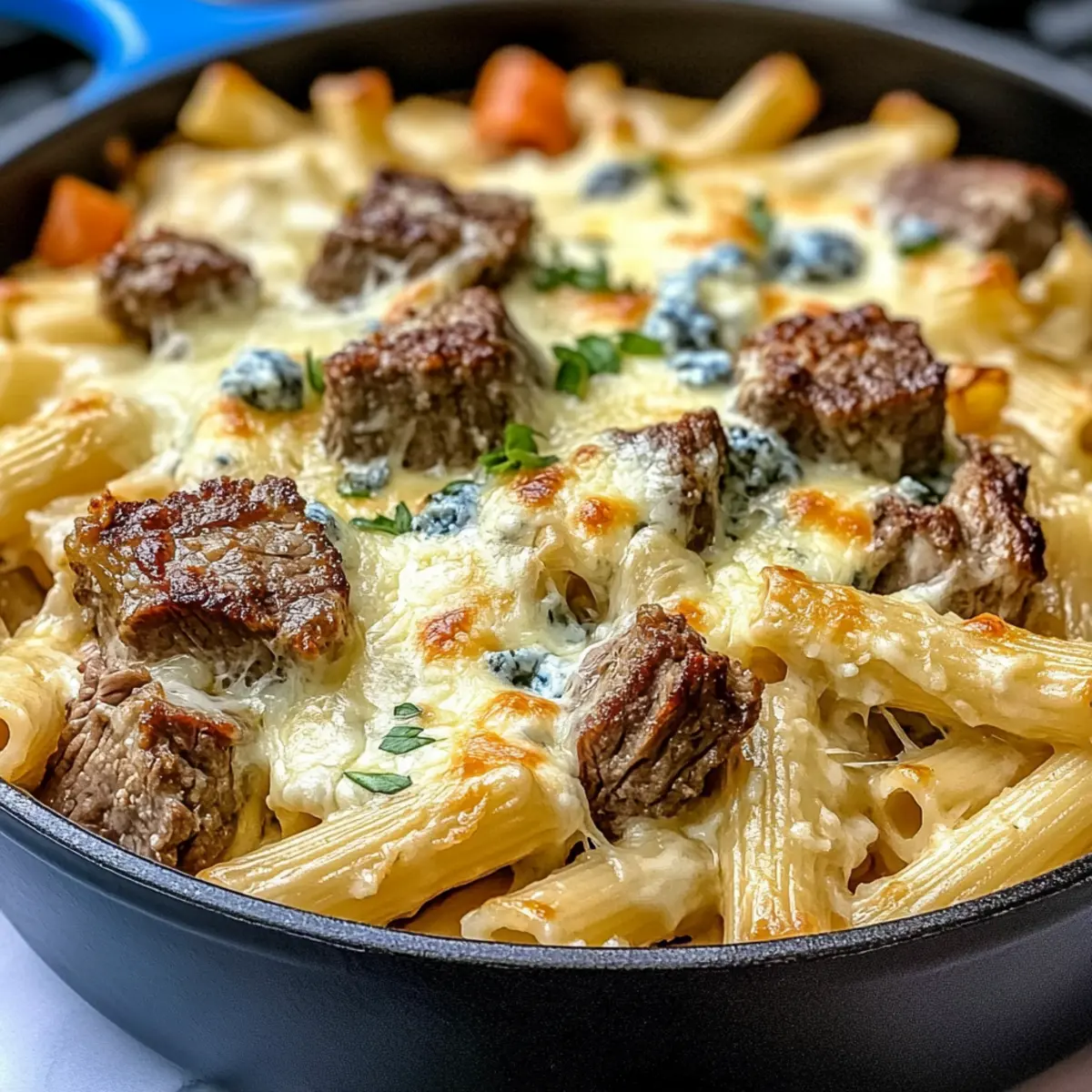 Steak & Blue Cheese Rigatoni Bake