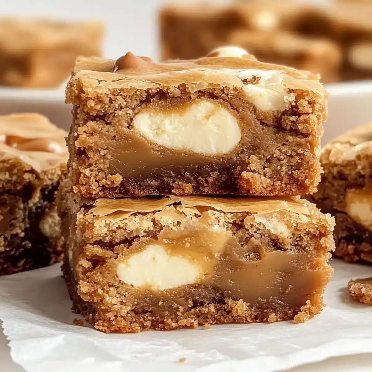 Chewy Biscoff Blondies