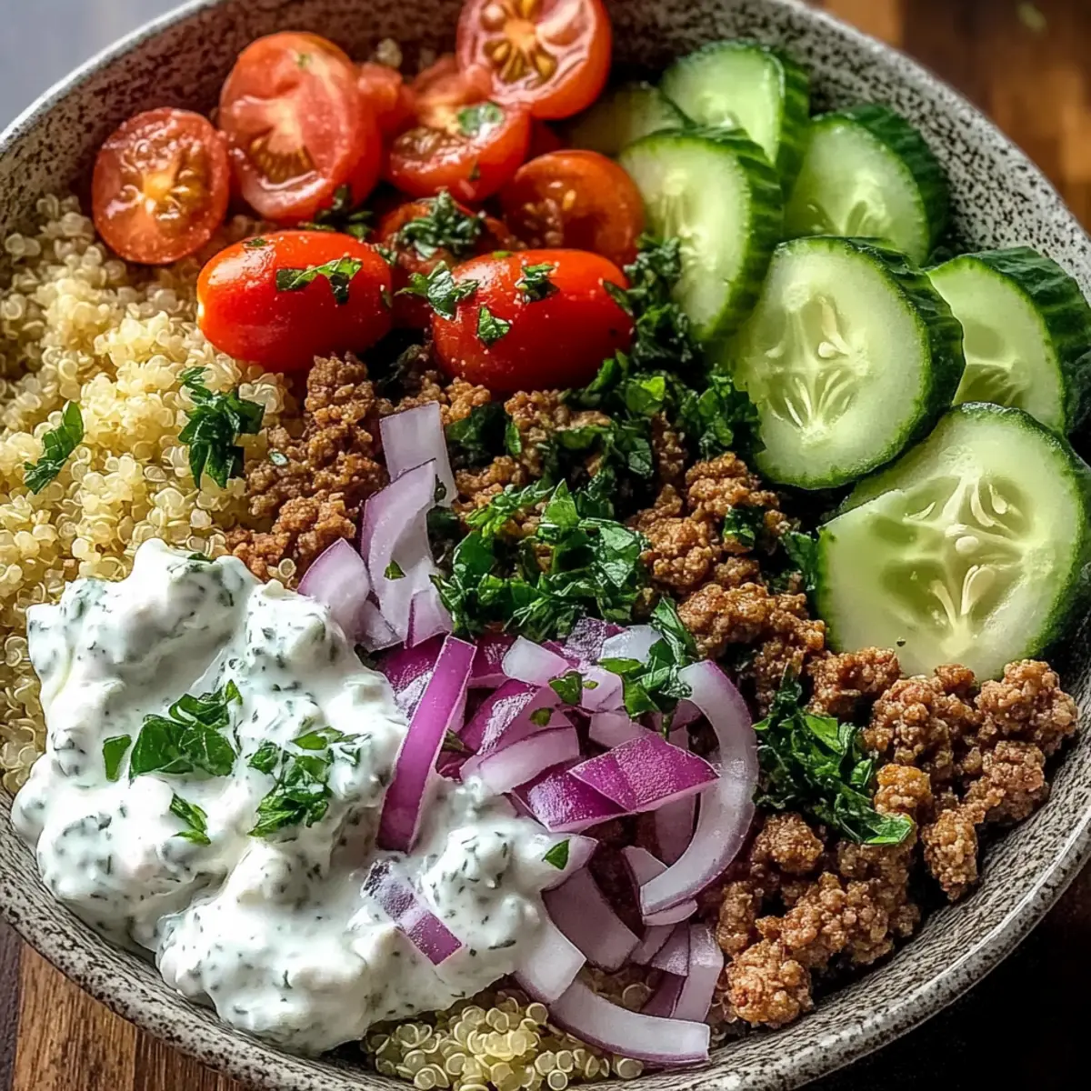 Greek Ground Turkey Gyro Bowls