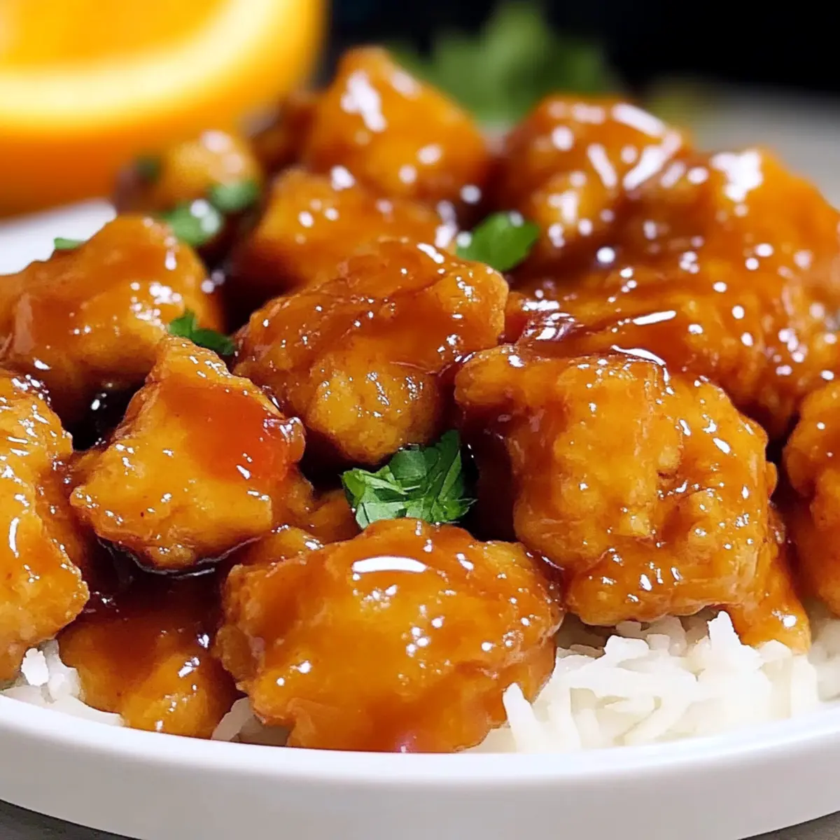 STICKY AND CRISPY ORANGE CHICKEN
