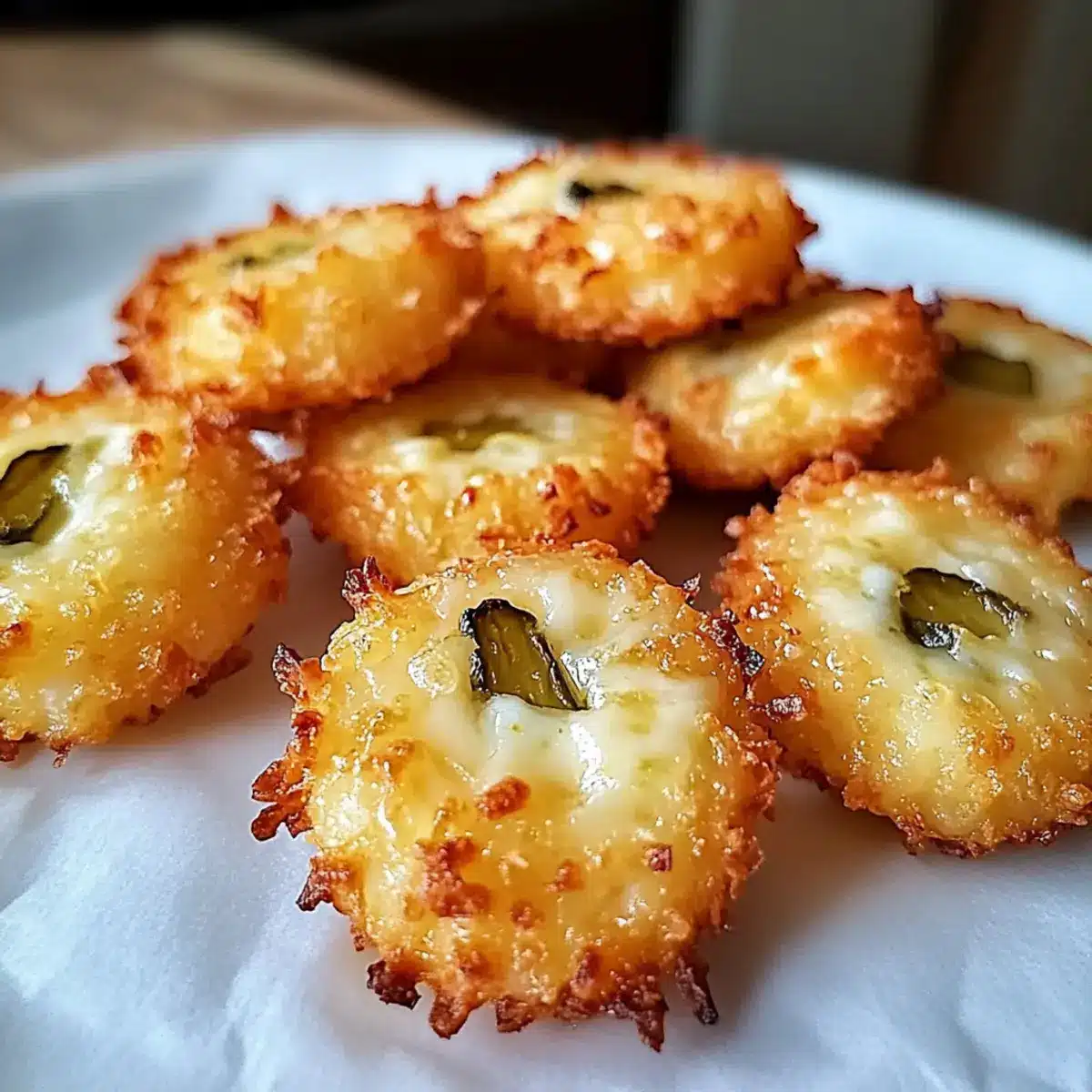 Crispy Pickle Cheese Bites