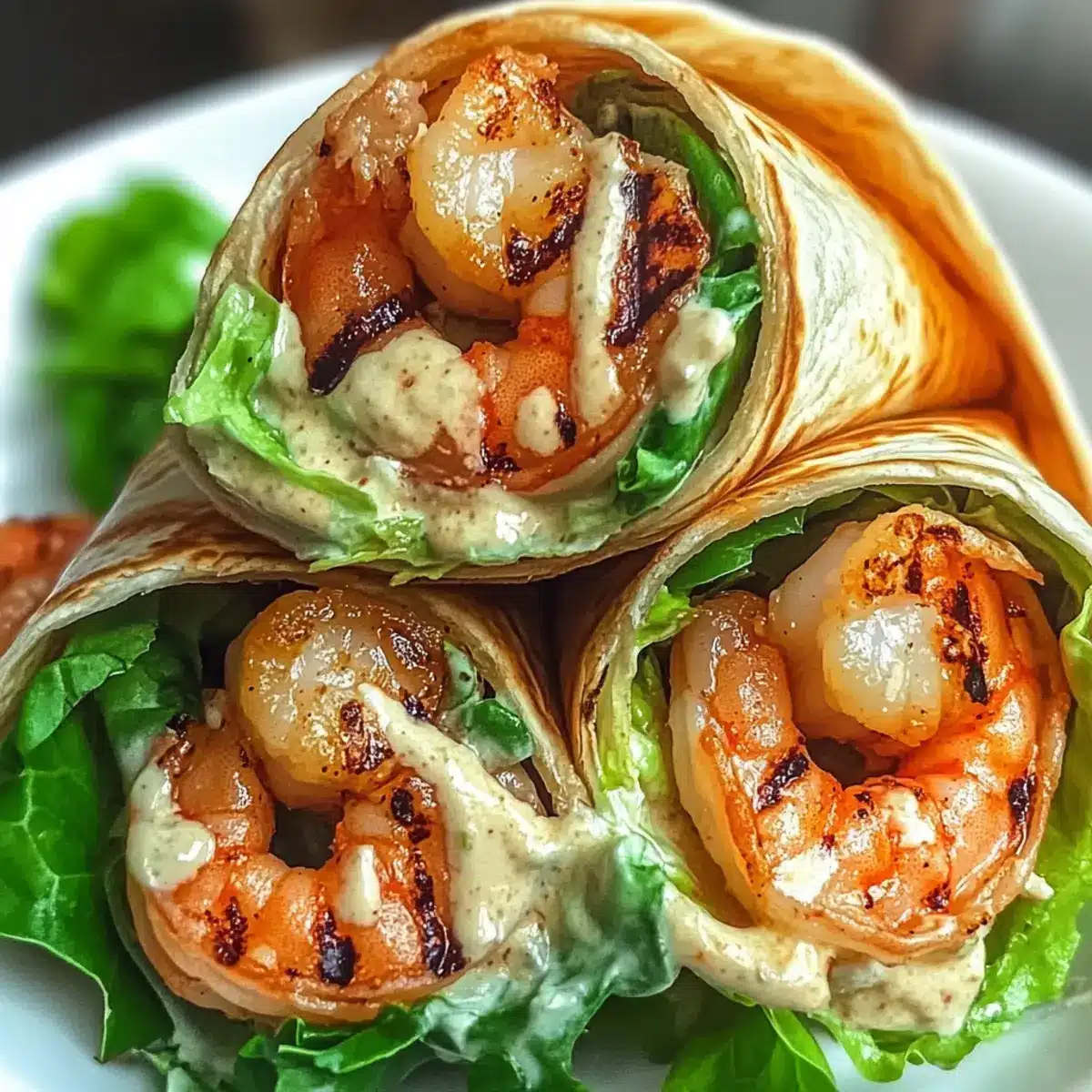 Grilled Shrimp Caesar Wraps