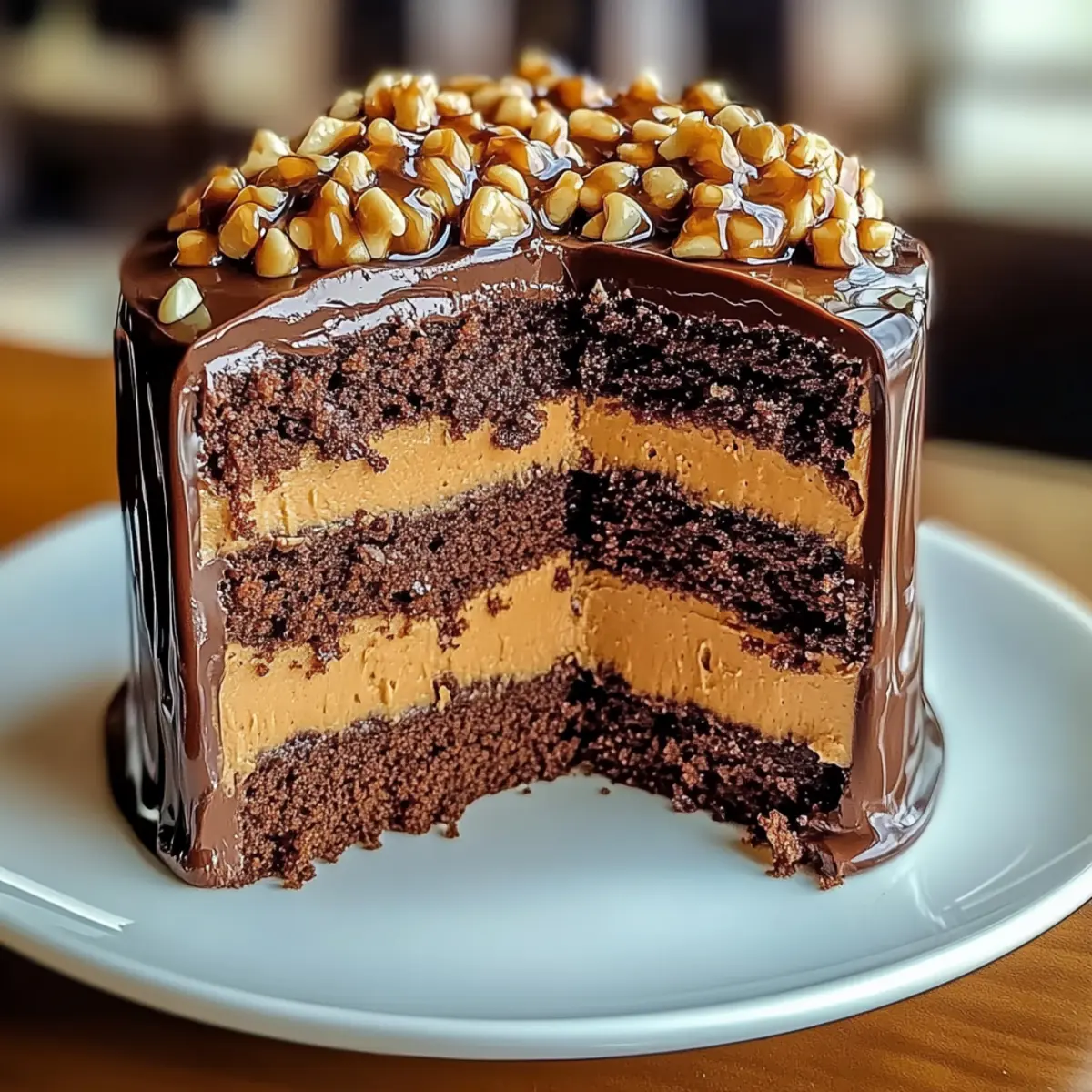 Chocolate Caramel Toffee Crunch Cake