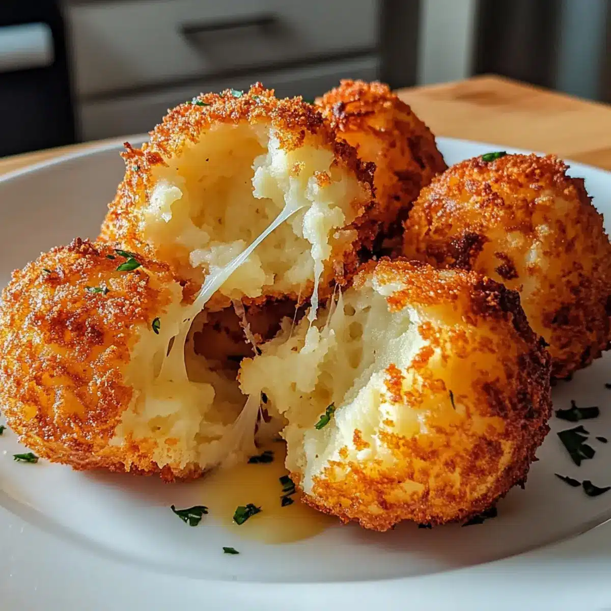 Air Fryer Cheesy Mashed Potato Balls