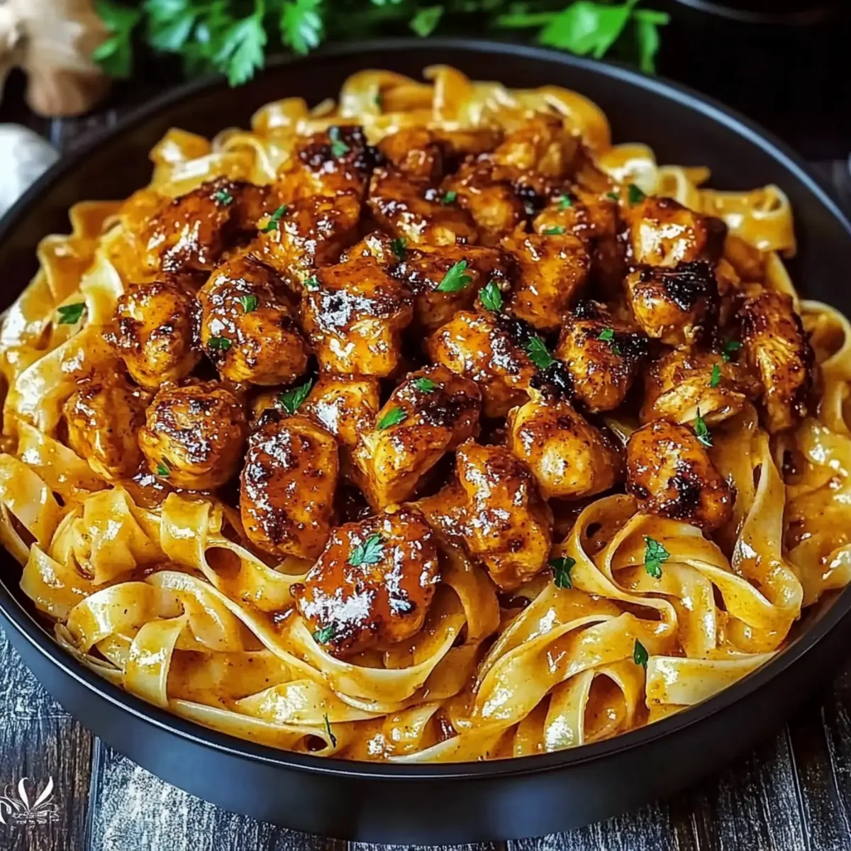 Spicy Cajun Honey Butter Chicken Pasta
