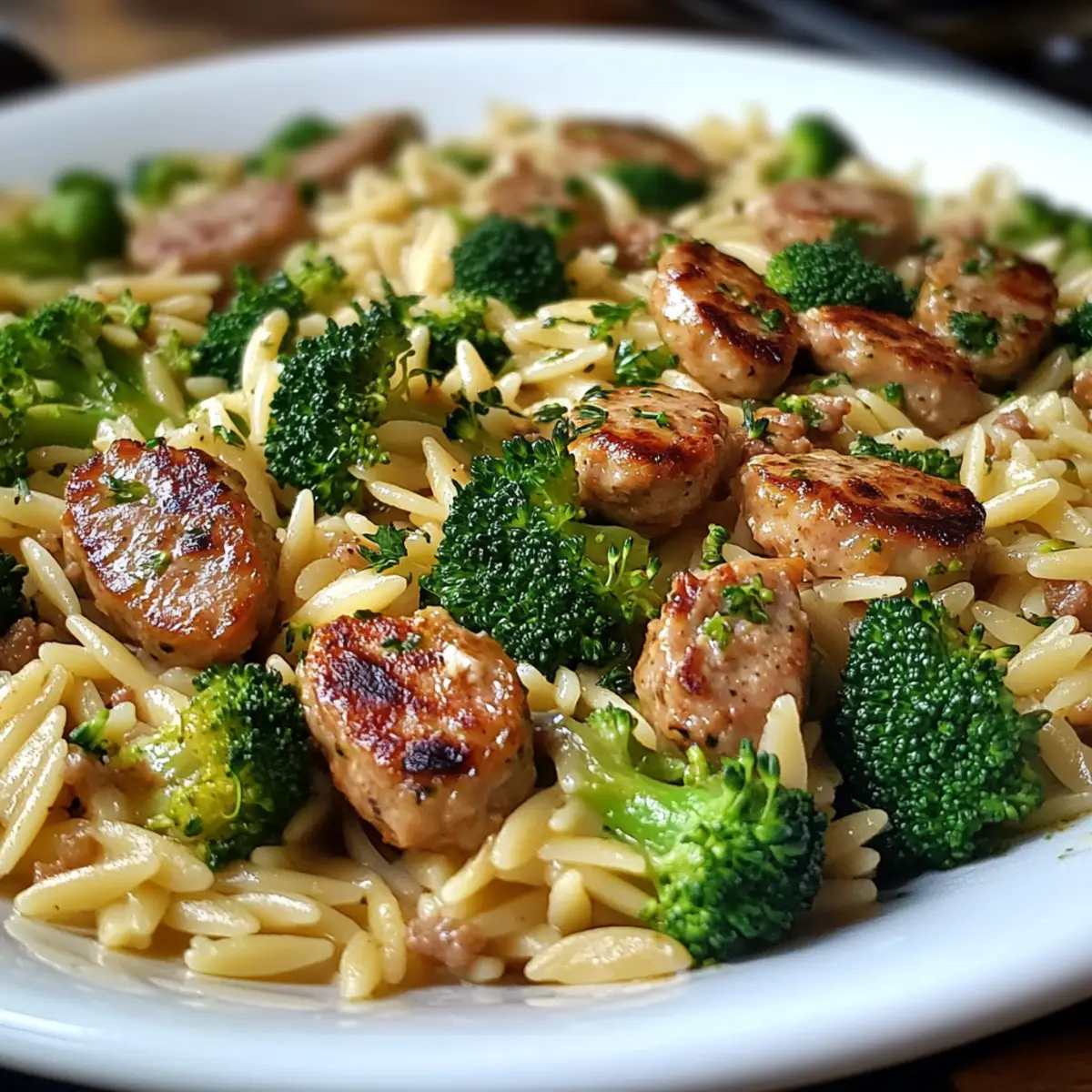 Chicken Sausage Broccoli Orzo Meal