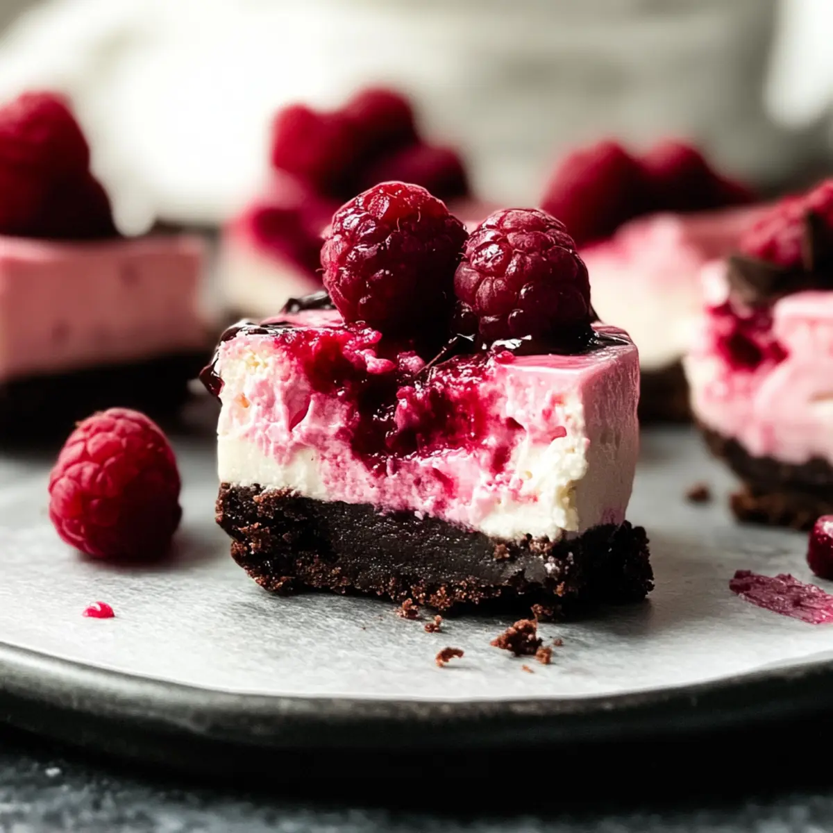 Raspberry Cheesecake Bites with Chocolate