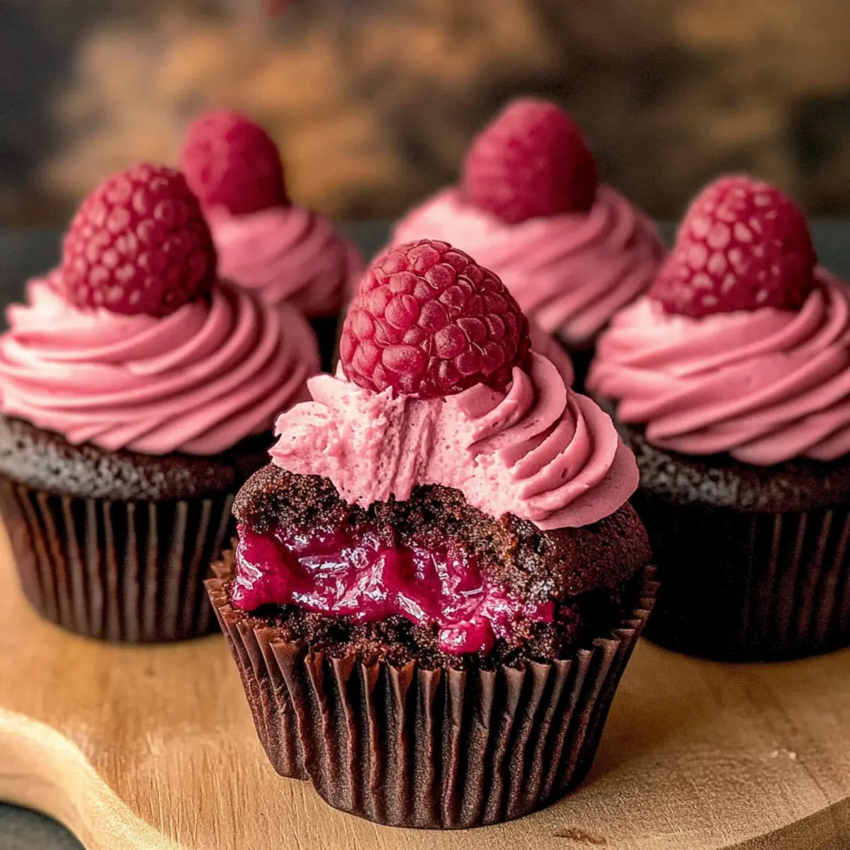 Chocolate Raspberry Cupcakes