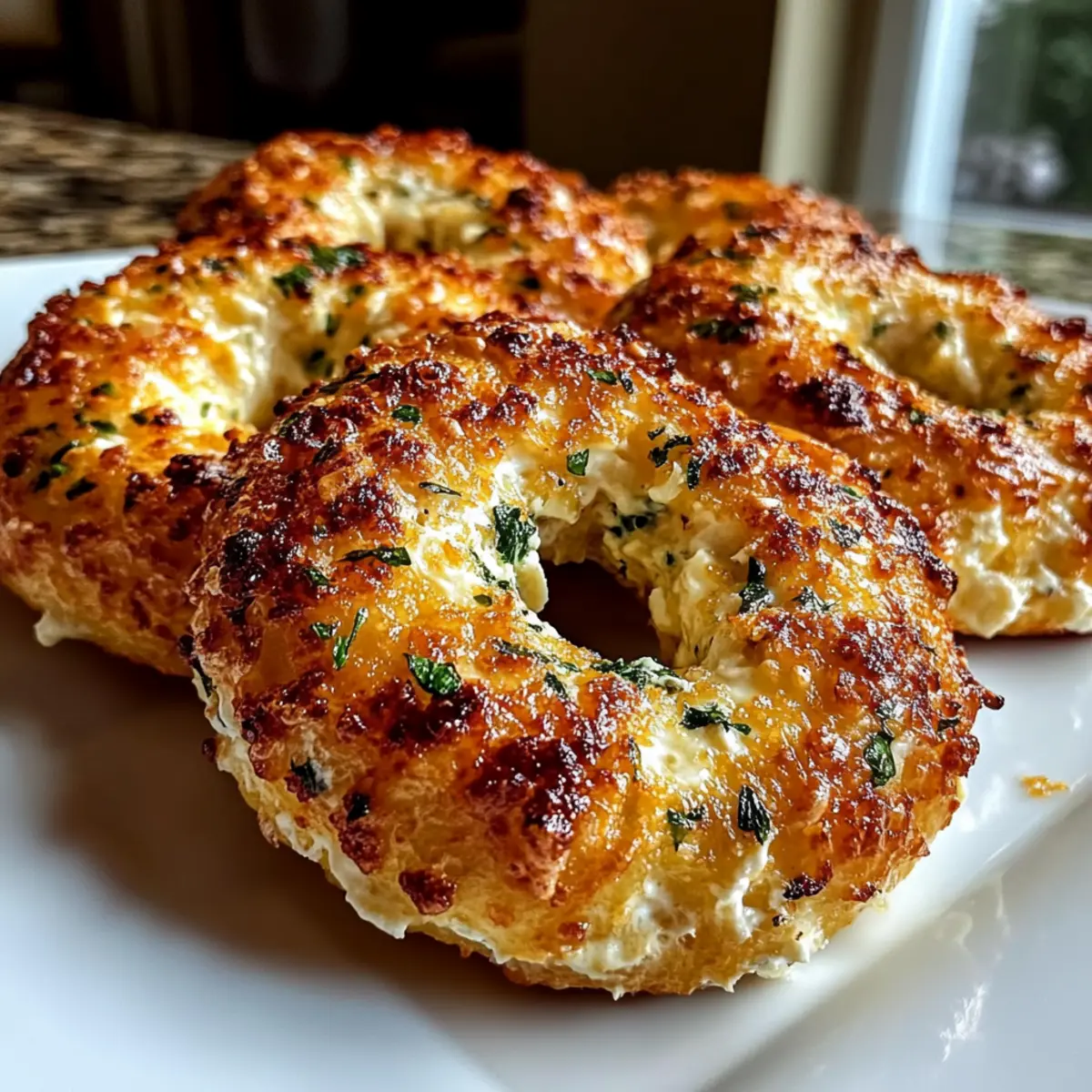 Garlic-Parmesan Cottage Cheese Bagels