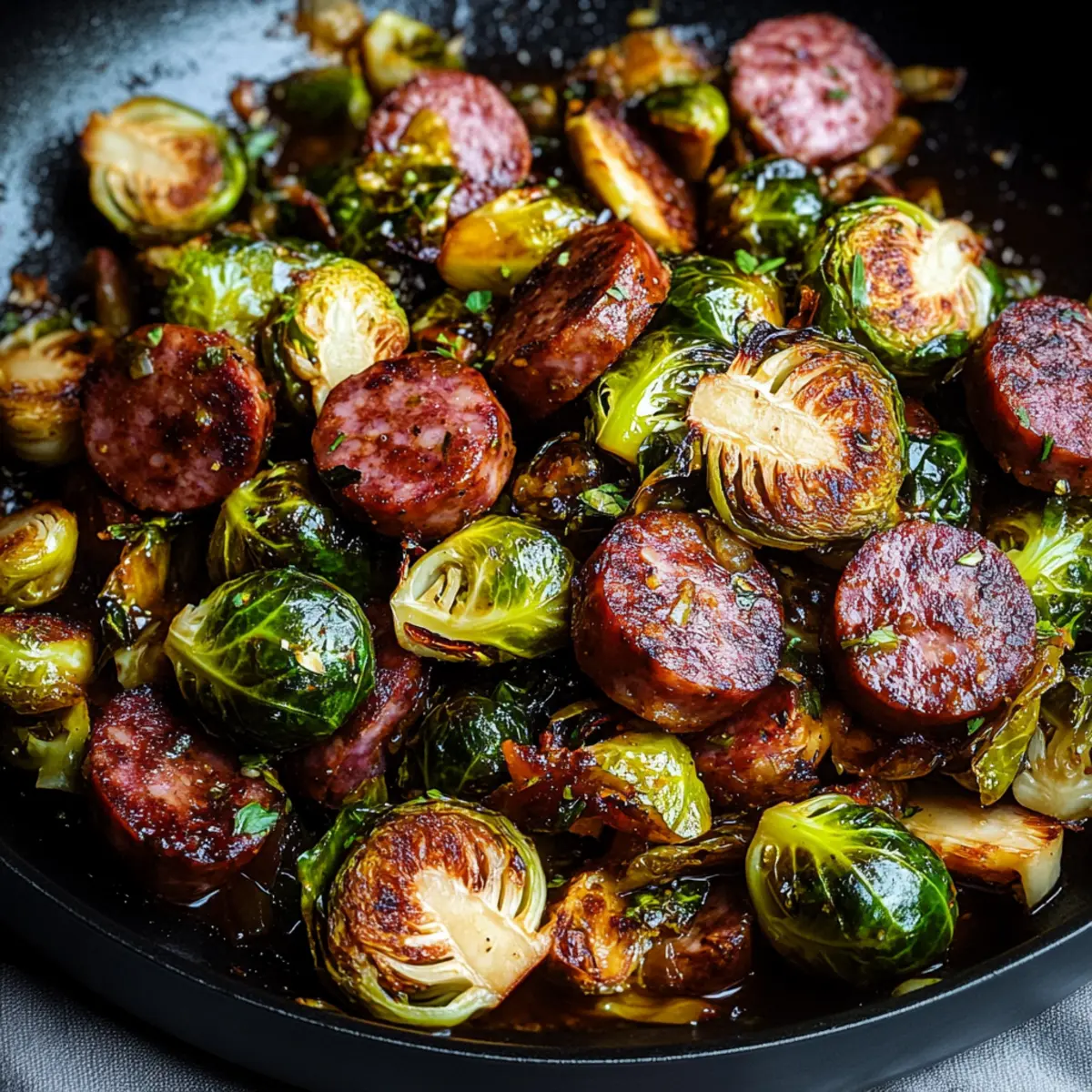 Kielbasa and Brussels Sprouts Stir-Fry