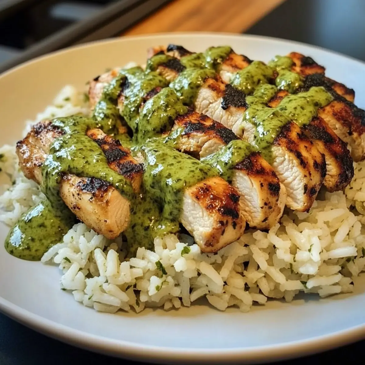 Peruvian Chicken with Aji Verde & Cilantro Rice