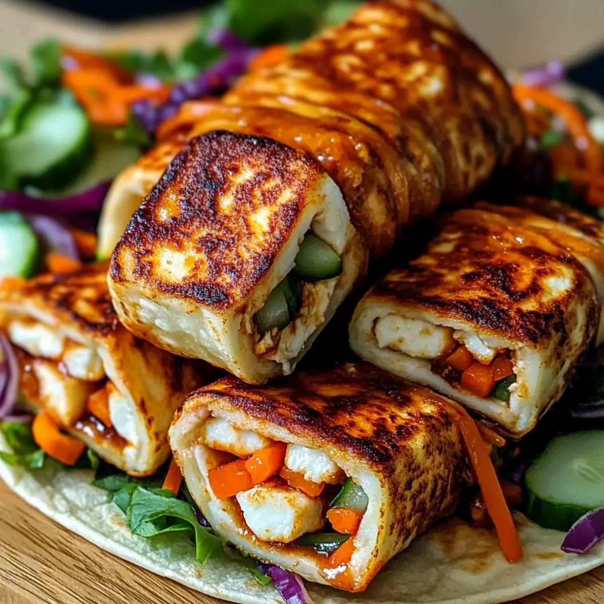 Sweet Chili Halloumi Wraps
