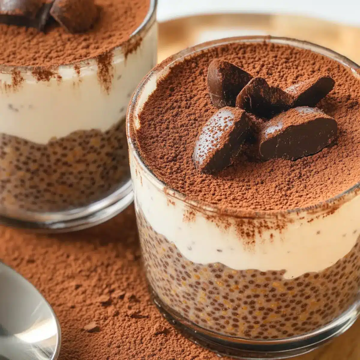 Tiramisu Chia Pudding With Greek Yogurt