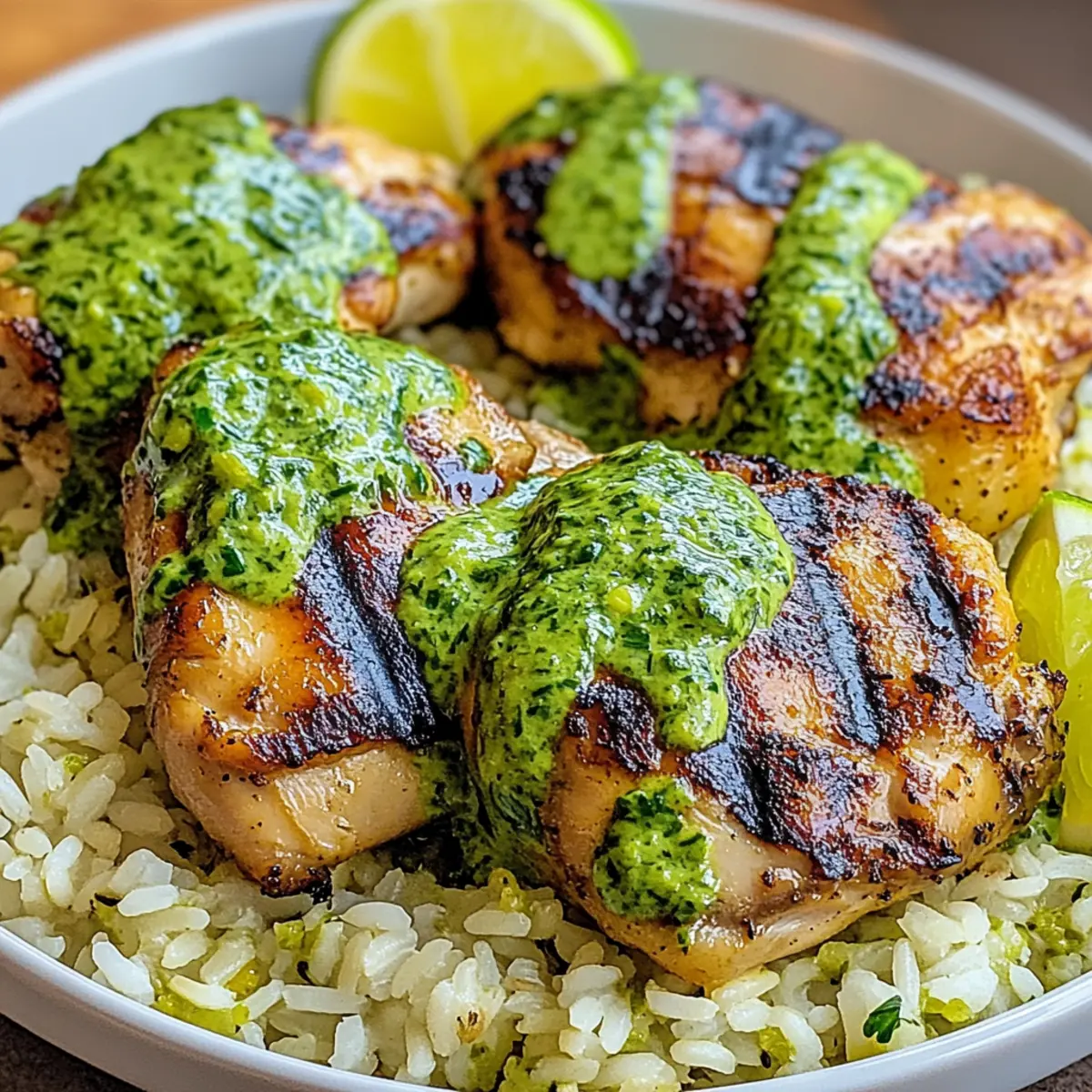 Peruvian Chicken and Rice with Green Sauce Rocks