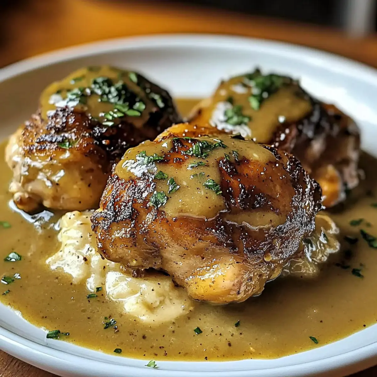 Smothered Chicken Thighs Gravy