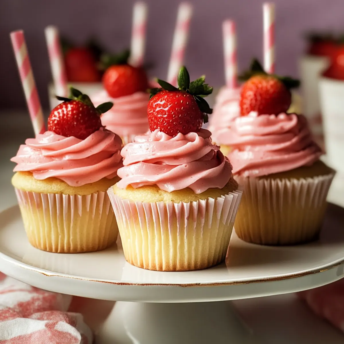 Strawberry Milkshake Cupcakes