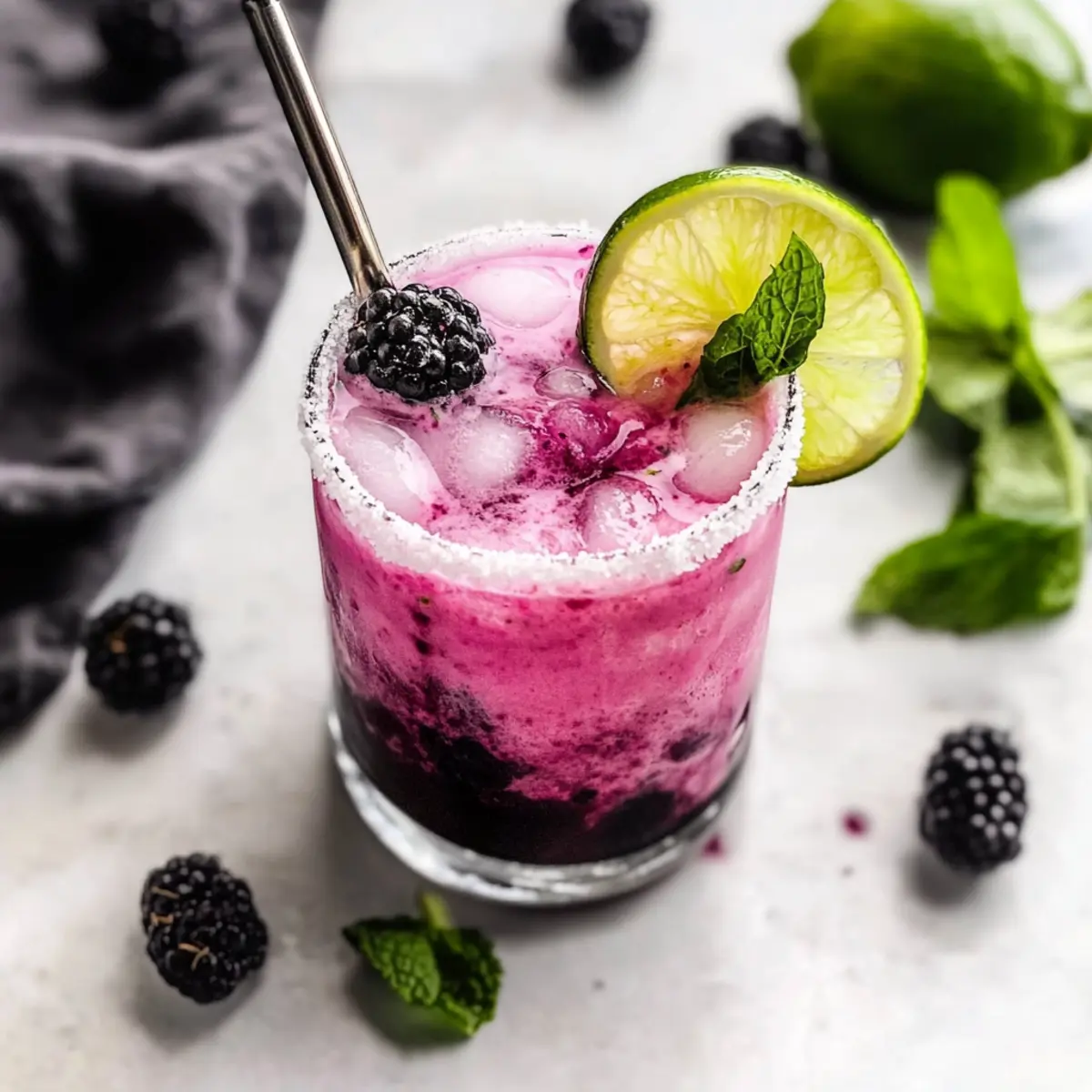 Creamy Blackberry Coconut Mojito