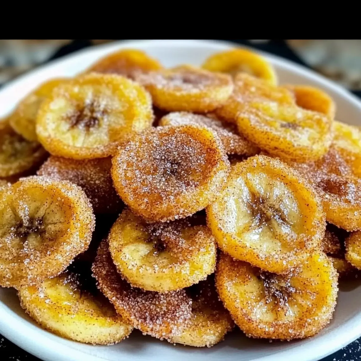Cinnamon-Sugar Air Fryer Banana Chips