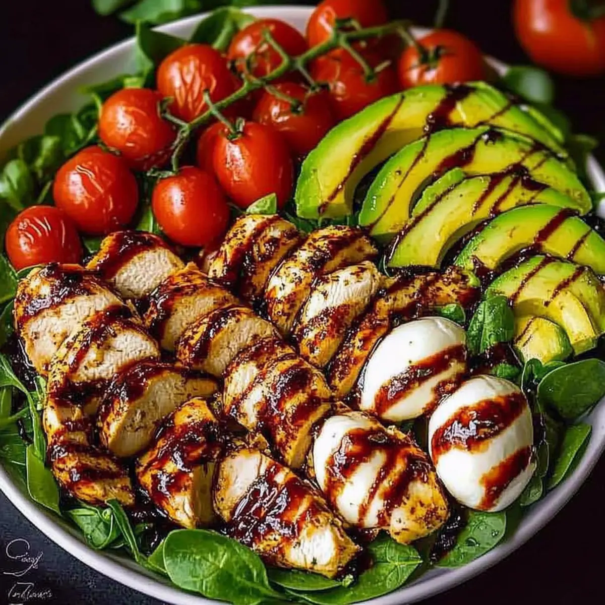 Baked Marinated Chicken Salad with Mozzarella Delight