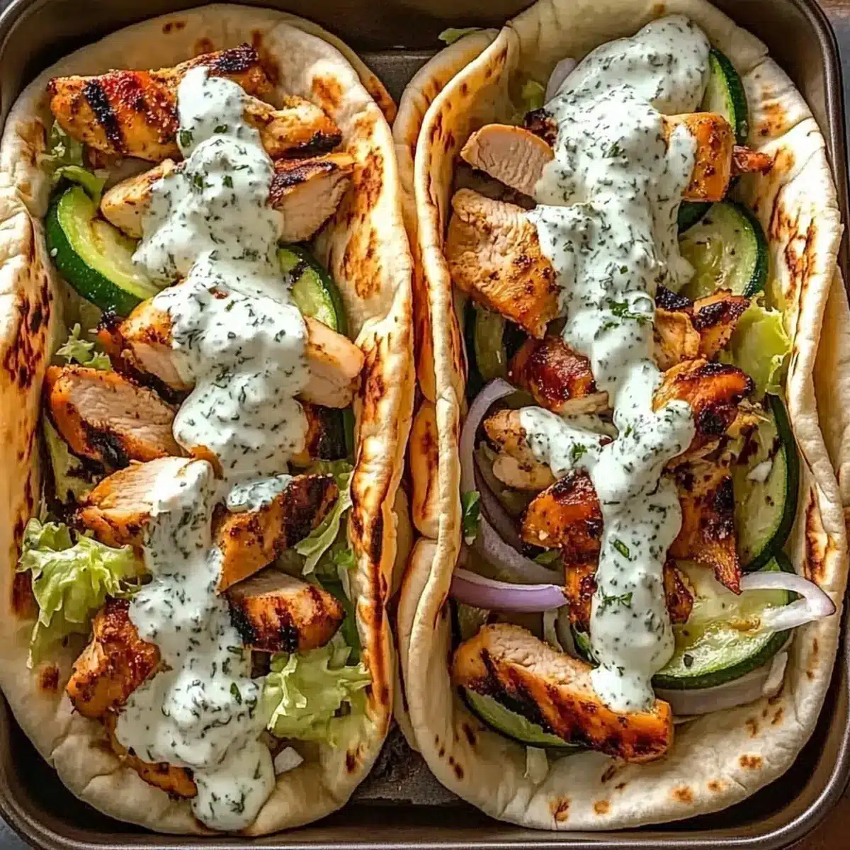 Sheet Pan Chicken Pitas with Herby Ranch