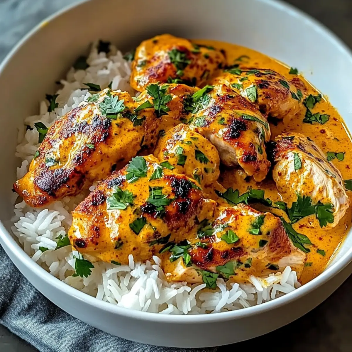 Creamy Peri-Peri Chicken with Rice